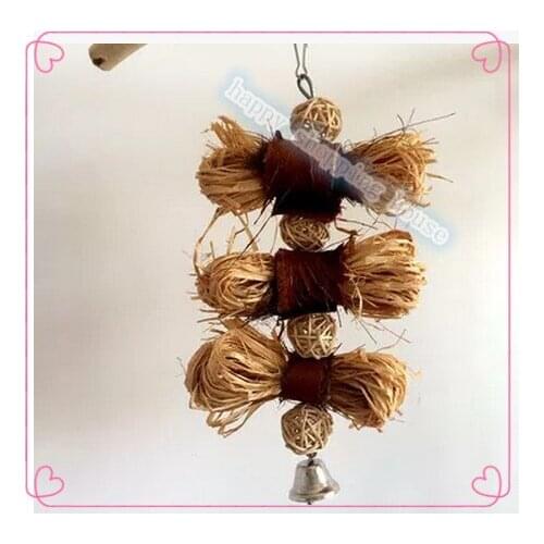 For Pet birds small & medium-sized parrot supplies natural loofah raffia cane chew toy