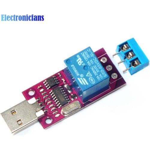 One 1 Channel 5V Delay Relay Module CH340 CH340G USB To TTL Intelligent Control Switch Board Programmable For Arduino Computer