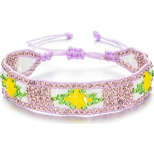 1PCS Women Girls Colorful Bead Bracelet Decorative Adjustable Handmade Beaded Weave Bracelet Bohemia Bracelet Jewellery