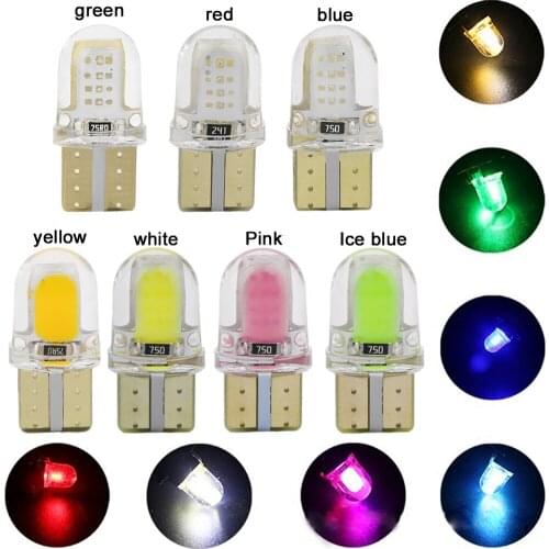 10pcs/set Waterproof Short Type Silicone Car LED Bulbs License Lights Super Brightness Vehicle Plate Light Bulbs