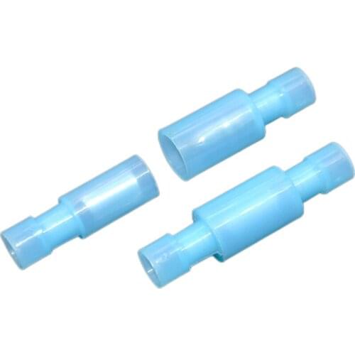 100 Blue 16-14 Gauge Fully Insulated Nylon Bullet Connectors Wire Terminals Mates male & female free shipping