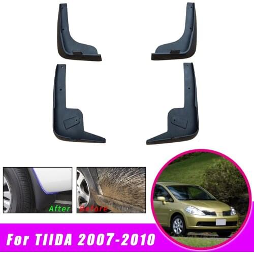 Car Mud Guards For Nissan Teana Tiida Hatchback 2005-2008 2009 2010 Splash Guards Over Fender Kit Car Styling Fender Accessories