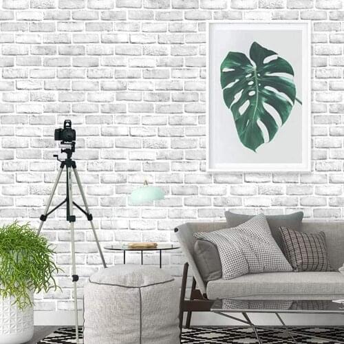 White/Grey Vinyl Self Adhesive Contact Paper Peel and Stick Faux Brick Wallpaper Bathroom Decorative Wall Stickers