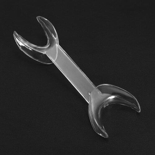 Large Double Head Dental Intraoral Cheek Lip Retractor Mouth Openers Clear T Shape Mouth Opener Autoclavable Tooth Whitening
