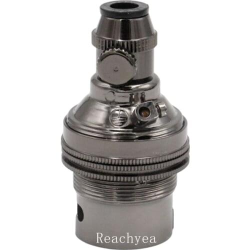 B22 Brass Lamp Socket Vintage Light Fixtures Antique Lamp Holder with Brass Cord Grip