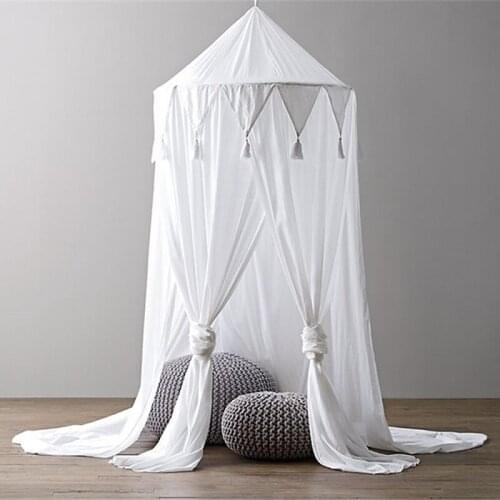 Kid Baby Bed Canopy Bedcover Mosquito Net high quality Curtain Bedding Round Dome Tent Cotton