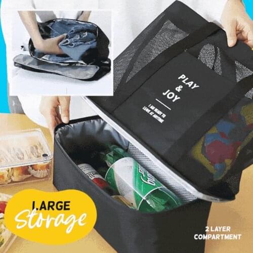 Lonbor® MultiPurpose Waterproof Cooler Bag Detachable Portable Tote Double Layer Picnic Outdoor Shoulder Bags Organizer Tools