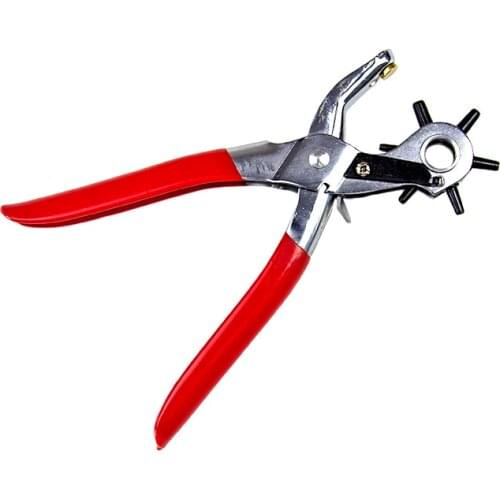 Leather Belt Hole Punch Watch Strap Canvas Household Leathercraft Plier Eyelet Puncher Revolve Sewing Machine Bag Setter Tool