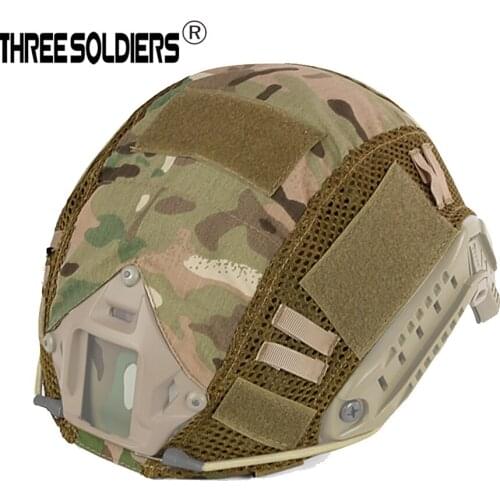 THREE SOLDIERS Camouflage Tactical Helmet Cover For Outdoor Sport Paintball Fast Helmet Accessory hood for for FAST MH/PJ Helmet