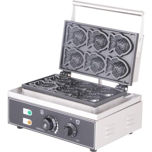 Commercial 220V 110V Electric Taiyaki Fish Waffle Iron Baker Waffle Maker Machine