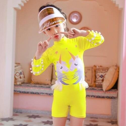 2020 Summer Baby Girls Swimwear One Piece Children Swimsuits Unicorn Kids Swimming Suits Bathing Suits Beachwear