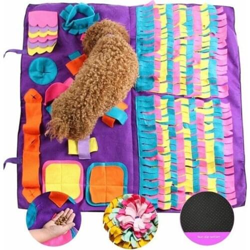 Pet Dog Sniffing Bowl Pets Interactive Play Toys Find Food Training Blanket Dogs Feeding Pad Nosework Puzzle for Relieve Stress