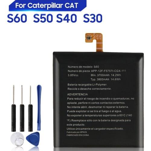 Original Replacement Battery For Caterpillar Cat S60 S50 S40 S30 APP-12F-F57571-CGX-111 Genuine Battery 3800mAh