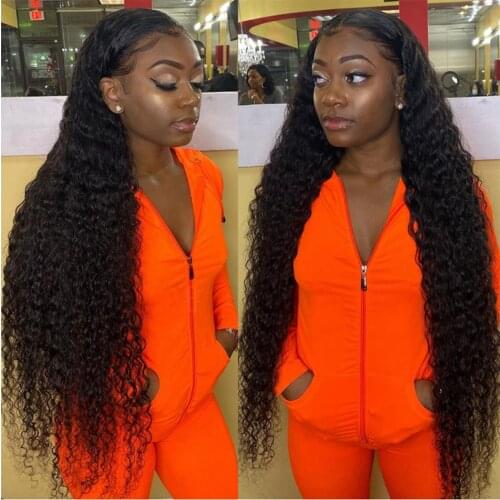 30 32 inch Brazilian13x4 Lace Front Wig Hair Human Curly Wig Kinky Curly Human Hair Wigs For Women Pre Plucked Hairline Perruque