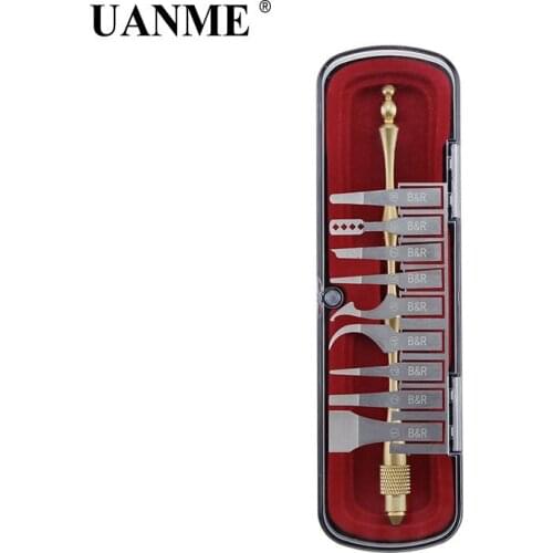 Double Head Pure Copper Handle with 9pcs BGA IC Chip Repair Blade CPU Remover For Mobile Phone Logic Board Repair Tool