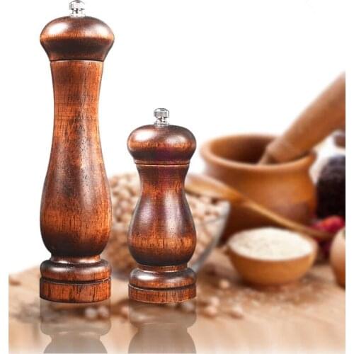 Mills Grinder Handheld Seasoning 5/8 Inch Classical Wood Pepper Spice Mill Grinder Spice Milling Machine Cooking BBQ Tools