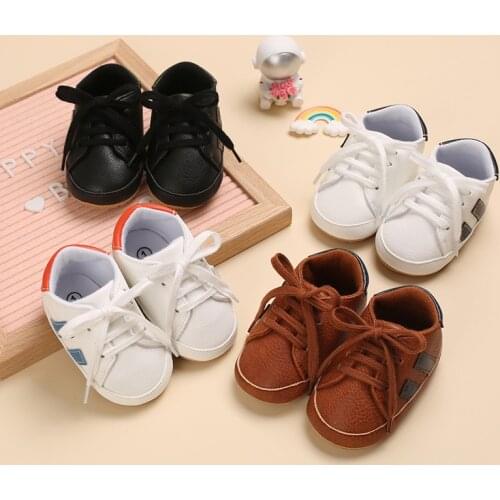 Spring And Autumn Style Newborn Baby Recreational Sports Shoes Male Baby Sports Shoes Soft Sole Breathable Shoes
