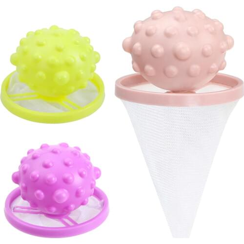 1PC Washing Machine Filter Cleaner Practical Floating Depilatory Trap Cleaning Ball Bag Dirty Fiber Collector Household Tool