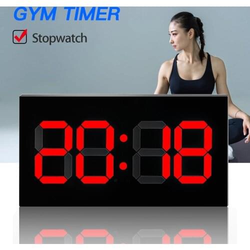 14 " Gym Timer Stopwatch with Remote for Gym Fitness Training Ideal Interval Timer Clock With Wall Mount Brackets Drop Shipping
