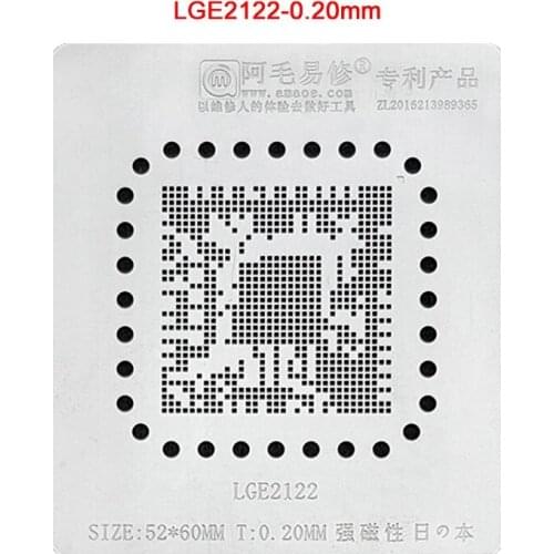 LGE2122 BGA Stencil For LCD TV IC Reballing Chip Pin Solder Tin Plant Net Amaoe Square Hole Heating Template Reworking