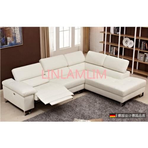 Living Room Sofa L shape corner sofa recliner electric couch real genuine leather sectional sofas muebles de sala para casa cama