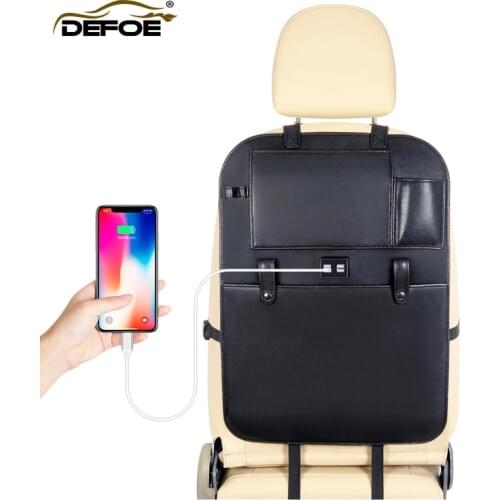 USB car organizer car seat storage bag Multifunctional storage box car seat back bag creative car accessories box freeship