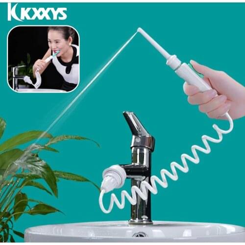 Water Dental Flosser Faucet Oral Irrigator Water Jet Floss Dental Irrigator Oral Irrigation Teeth Whitening Toothbrush Cleaning