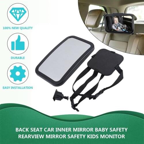 Back Seat Car Inner Mirror Square Baby Safety Rearview Mirror Headrest Mount Mirror Safety Kids Monitor Car Styling