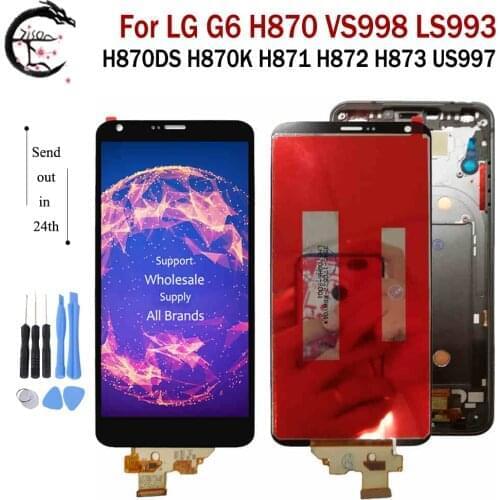 LCD With Frame For LG G6 LCD H870 H870DS H870K H871 H872 H873 VS998 LS993 US997 Display Screen Touch Sensor Digitizer Assembly