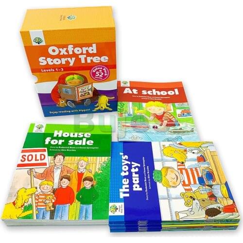 1-3 Levels Oxford Story Tree children English Reading Picture Book Story Kindergarten Early Educational books ,52books/set