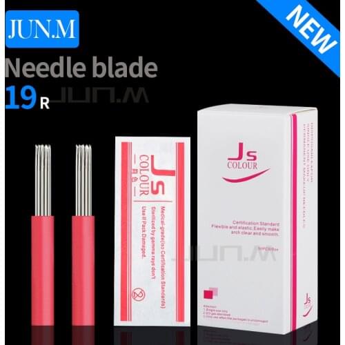 10Pcs 19 Round Needles For Microblading Manual Pen Semi Permanent Makeup Manual Fog Pen Needle R19 Tattoo Eyebrow Pen Needles
