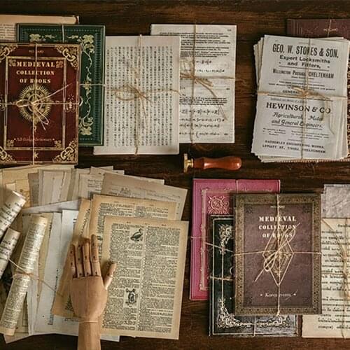 10Pcs/Set Multi Purpose DIY Scrapbooking Nice Gift Paper Album Diary Decorative Retro Style Material Book