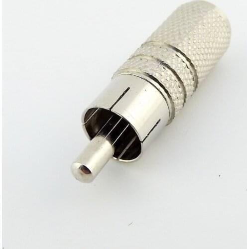 10pcs Nikel Phono RCA Male To Audio AV 3.5mm 1/8" Female Stereo Adapter Connector