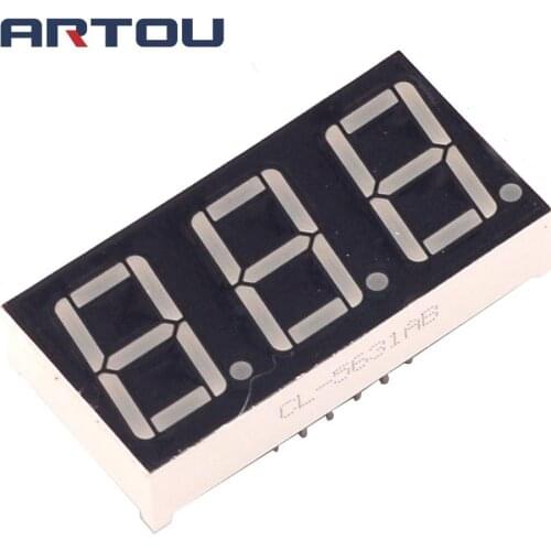 10PCS Common Cathode 3Bit Digital Tube 7 segment 0.56" Blue LED Display