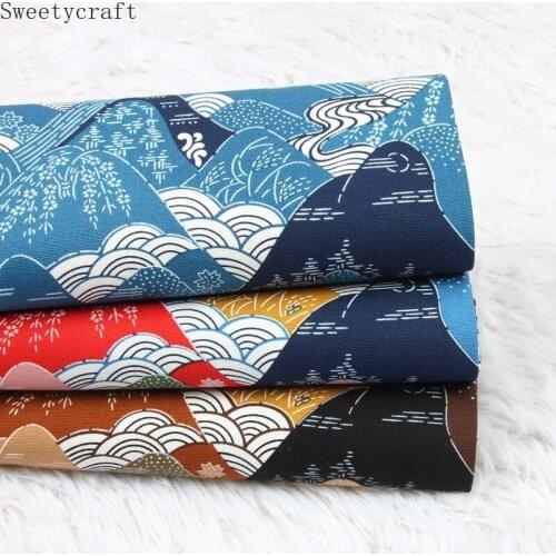 110x45cm Thick fabric by Half Yard Japanese Retro Mountain Cotton Cloth DIY Sewing Dress Bag Clothes New 2021 Patchwork Material