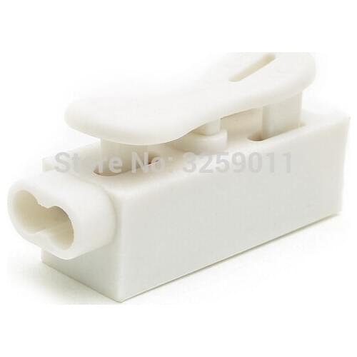 200PCS ZQ-1P Push type Quick Splice Lock Spring wire connector butt joint Terminal Blocks universal connector for led lamps