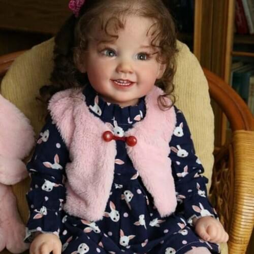 28inch reborn baby doll kit cammi sweet huge girl bebe reborn toddler soft touch fresh color DIY unfinished