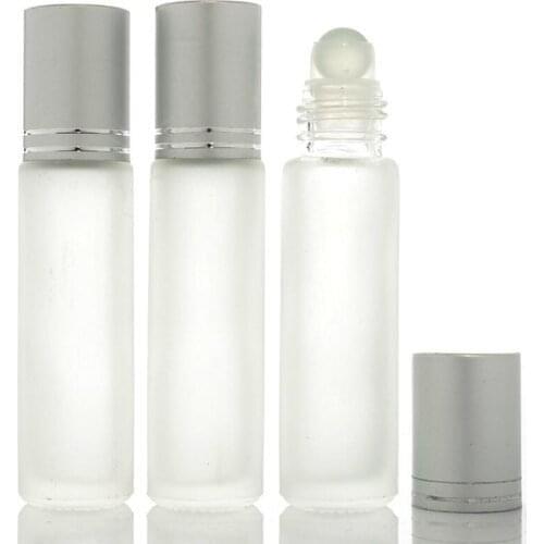 500pcs 10ml frosted rollerball perfume bottles,empty cosmetic containers roll on bottle for essential oil new