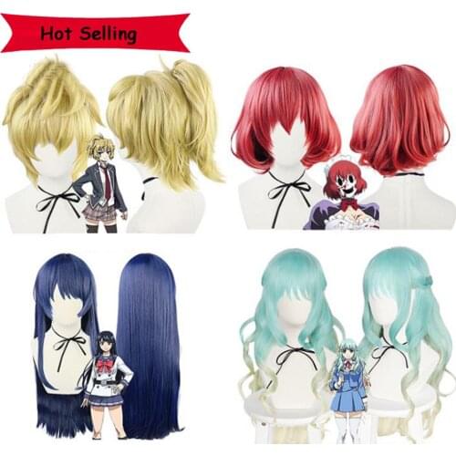 Anime High-Rise Invasion Tenkuu Shinpan Cosplay Honjo Yuri Mayuko Nise Mask Man Shinzaki Kuon Hair Cosplay Halloween Party Wigs
