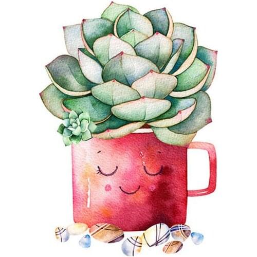 ARMYQZ5D DIY Diamond Painting Green Plants Succulents Full Square Round Embroidery Mosaic Diamond Painting Art Gift