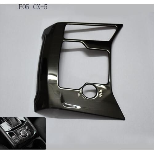 Auto Gear Panel Stainless Steel Decoration knob panel For MAZDA CX-5 CX5 2017 2018 Car Styling 1Pcs/Set