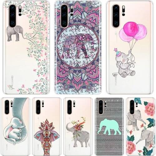 For Huawei P Smart Z P Smart Plus 2019 Phone Case Silicone Animal Elephant Soft Back Cover For Huawei P30 Lite Pro P20 Lite 2019
