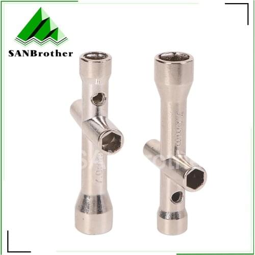 Mini M2 M2.5 M3 M4 Screw Nut Hexagonal Cross Wrench Sleeve Maintenance Tool 4 Size Cross Sleeve Wrench for Ender 3 MK8 Nozzle