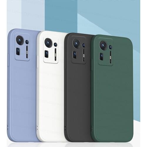HATOLY Skin-friendly Case For Xiaomi Mi Mix 2s Liquid Silicone Cases For Xiaomi Mi Mix 2 s Slim Soft TPU Microfiber Cover Capas
