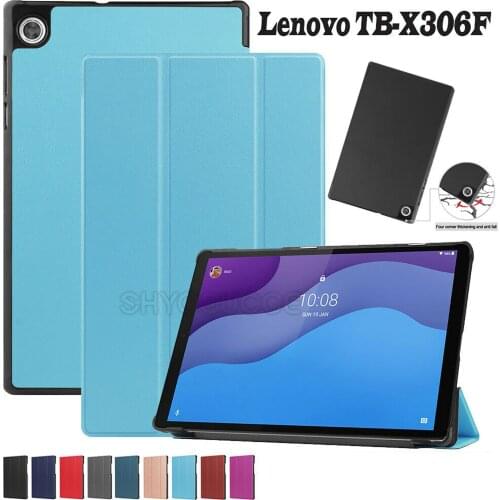 Leather Protective Cover For Lenovo Tab M10 HD TB-X306X 2020 10.1 Inch Tablet Slimshell Anti-drop Waterproof Case Accessories