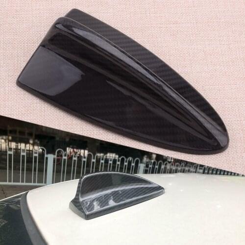 CITALL Roof Antenna Shark Fin Cover Trim Fit for BMW 3 Series M3 E90 E92 2010 Carbon Fiber Black Car Accessories