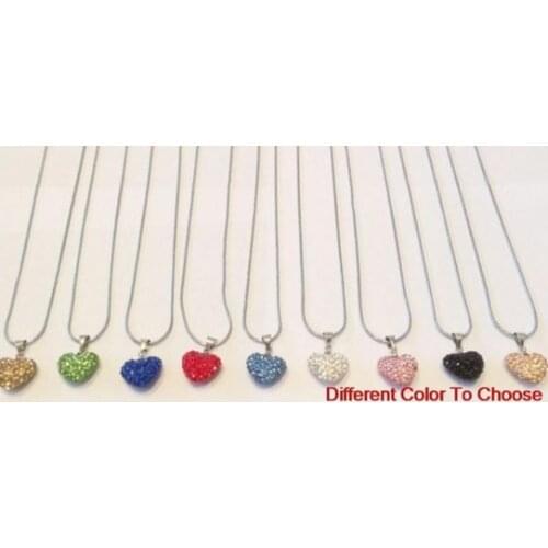 Vg34er Platedheart Necklace Rhinestones Women Jewelry Pendant multicolor snake Chain crystal crystal