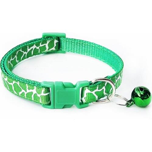 Cool Leopard Pet Collar Outdoor Accessories Convenient Cute Adjustable With Bells Cat Necklace Polyester Puppy Buckle Collars