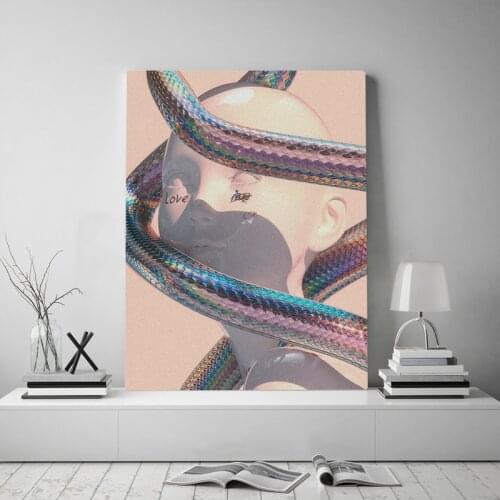 Vaporwave art Aesthetic modern Framed Wooden Frame Canvas poster Painting wall Art decor room Study Home Decoration Prints