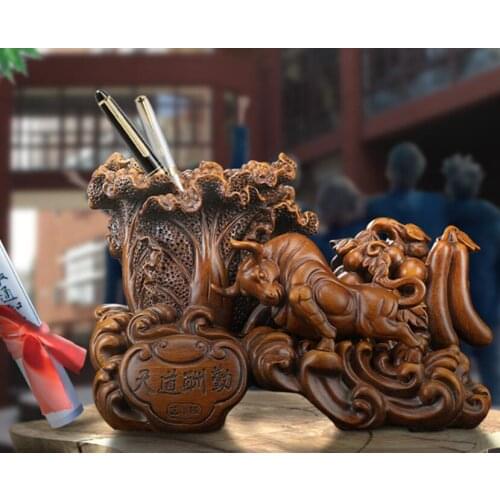 Pen container furnishing creative cabbage fortune Tiandao reward diligent cattle office practical study desktop knick-knacks